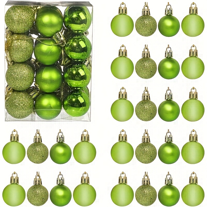 

24pcs Christmas Ball Matte Ball , 1.18inch (about 3cm) Unbreakable Multi- For Christmas Tree Decoration (1.18inch (about 3cm) ())