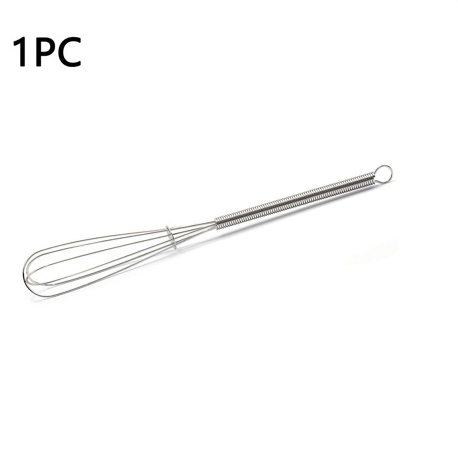 1pc/4pcs Set Stainless Steel Handheld Egg Beater, Portable Reinforced Wire Mixer Suitable For Mixing Eggs/chocolate/flour, Baking Kitchen Tool