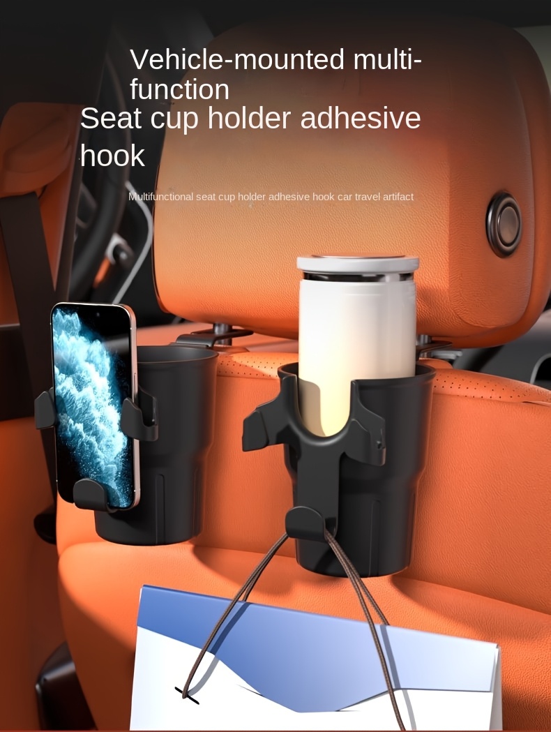 car seat backrest car cup holder hook multifunctional phone holder water bottle and cup holder car air outlet storage Product details 0