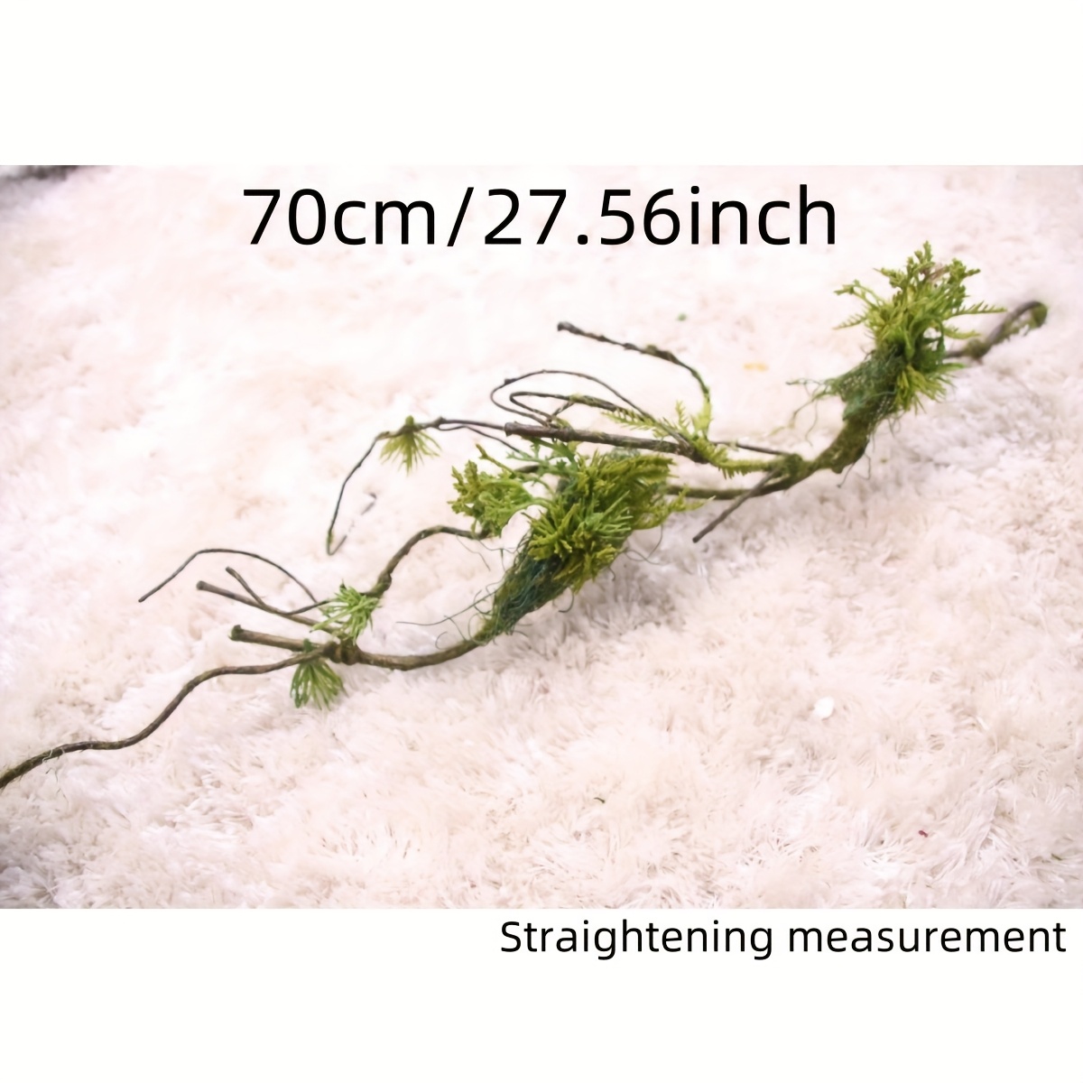 Image of 1pc, Dried Vine Artificial Tree Branch Synthetic Moss, Fake Plant Twig Plastic Simulated Branch Wedding Party Decor Home Ornament, Outdoor Decor, Room Decor