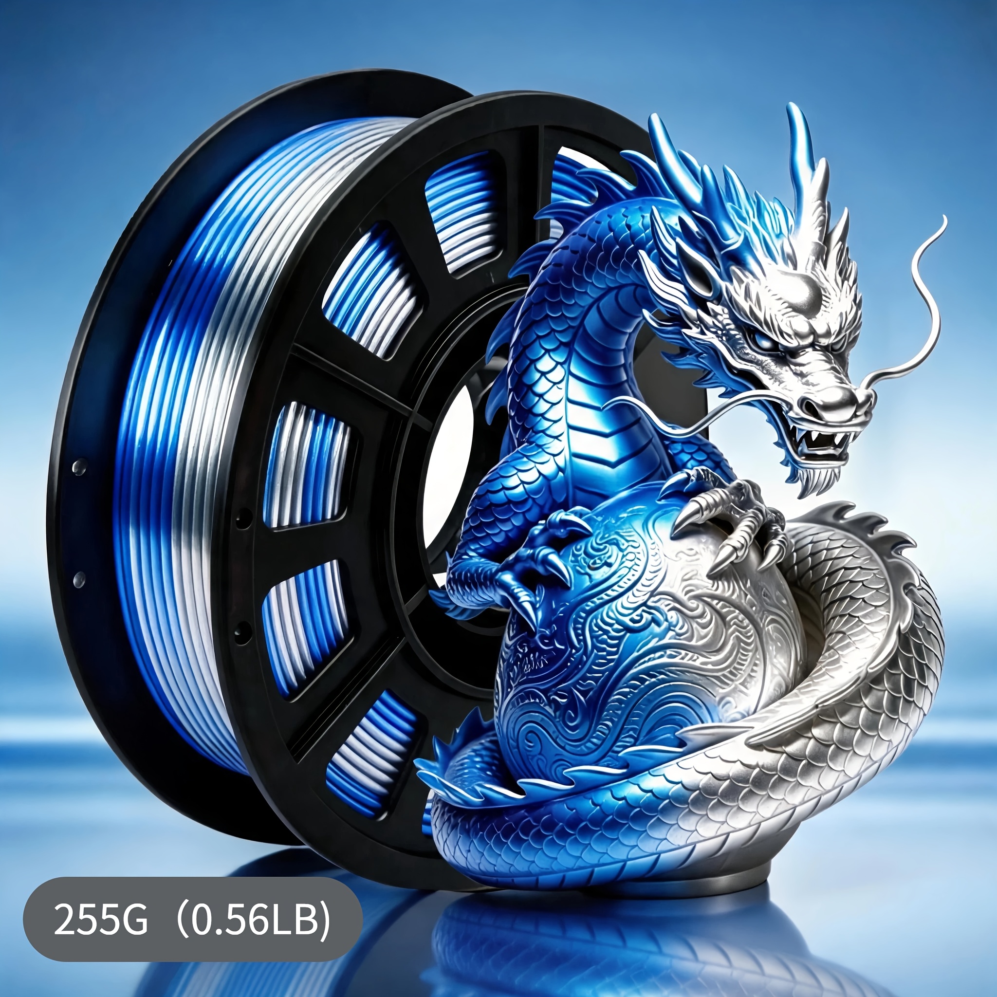 High-end Pla Dual-color 3d Printing Filament, With Dual-color Gradient, High Toughness, Shiny Texture, Diameter 1.75 Millimeters, Low Rate, Size +/- Millimeters, . High-end Printed Model