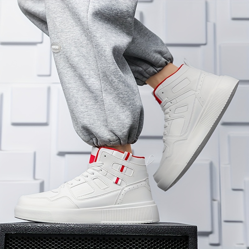 Zapatillas Altas para Hombre Nuevas - Cómodas, Ligeras y Elegantes con Parte Superior de PU, Suela MD, Plantilla EVA/Insole, Punta Redonda | Ideales para Senderismo, Running y Uso Casual | Costuras Modernas