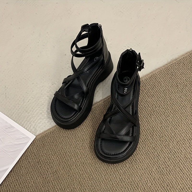 TEMU Women's Platform Sandals Adjustable Strap Comfortable Summer Shoes