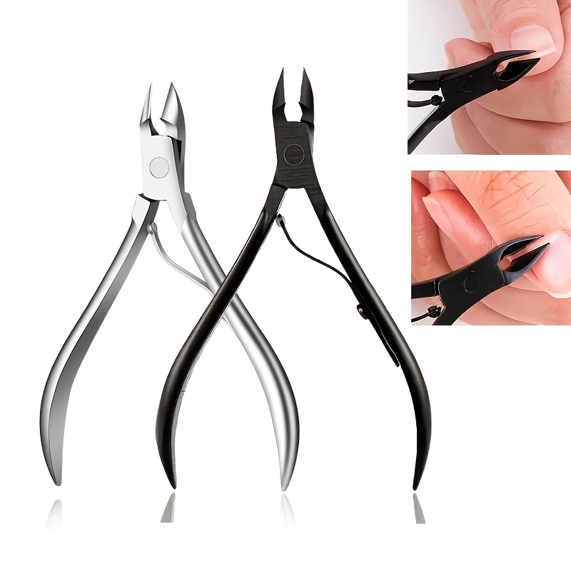 

[ Build] Professional Stainless Steel Cuticle Nippers | 2pcs Precision Manicure & Pedicure Tools | For | Sharp, Dead Skin Trimmer For Hands And Feet | Ideal For Salon & Home Use, Nail Tech Supplies