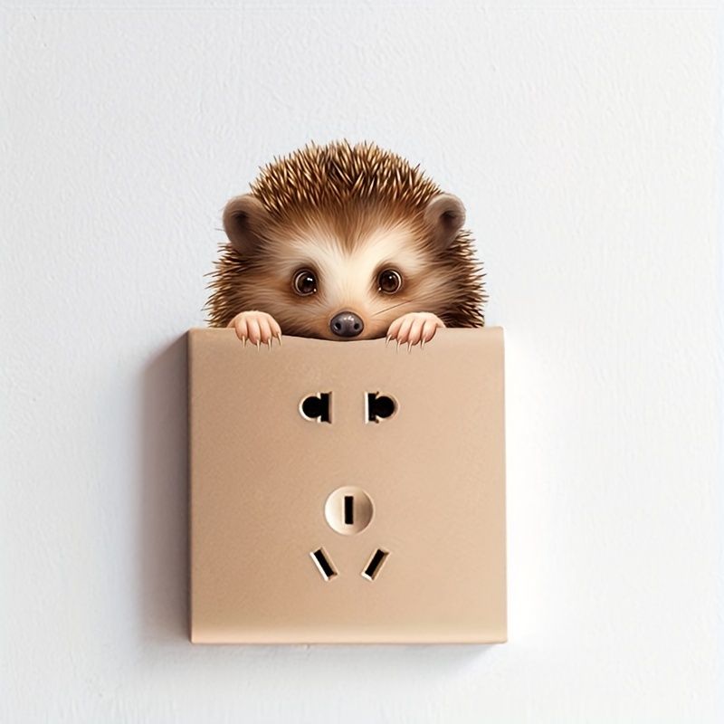 

Hedgehog Wall Decal - Animal For Switch Sticker, -and-stick, Bathroom Decor, Little, Series