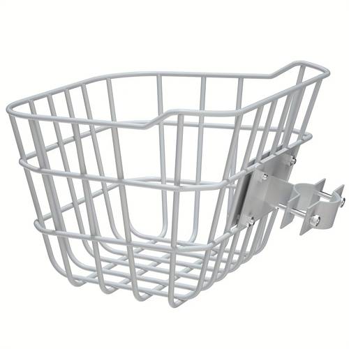 secure front bike basket for scooters metal bicycle basket with sturdy bracket rust resistant alloy kit included