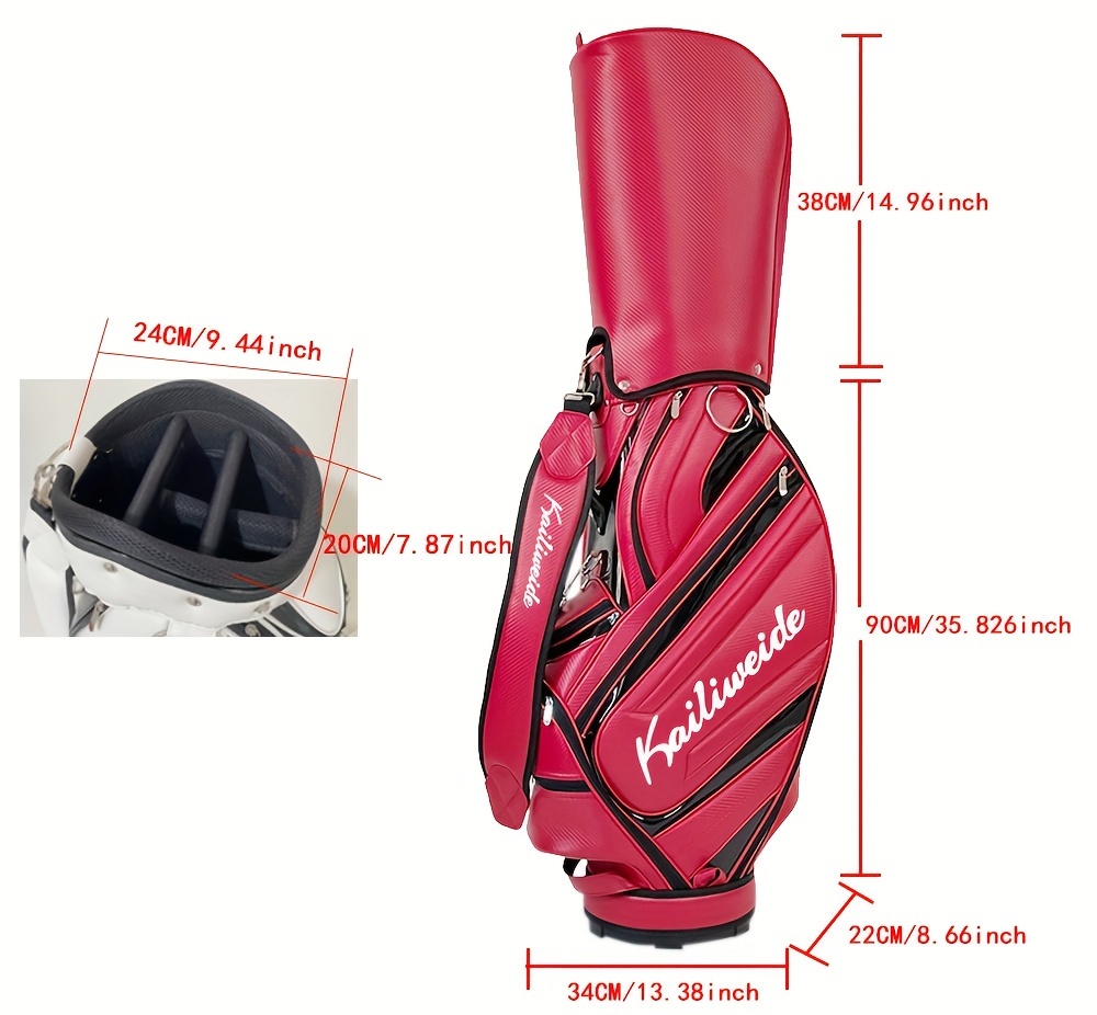 standard professional portable pu waterproof golf bag golf accessories details 0