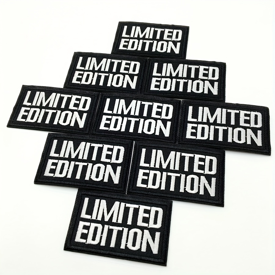 E-shop 9-teiliges Buchstaben-Stickerei, neues Design " EDITION" Eisen auf Patches, für Partykleidung, Hüte, Hosen, Schuhe
