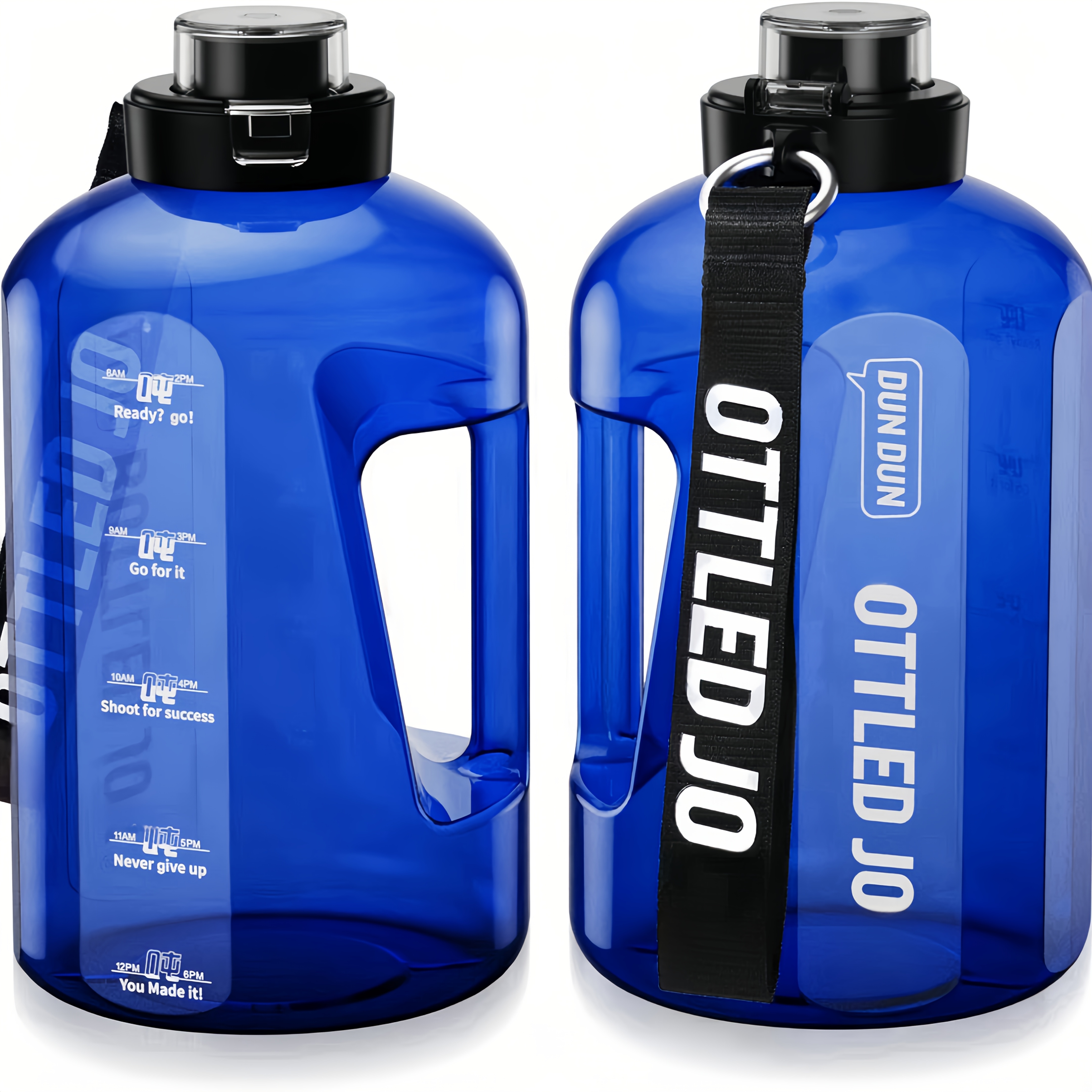 

32oz Water Bottles, Bpa-free Bottles With Times To Drink, Food-safe Jug With Handle, You Drink Daily (32oz Blue)