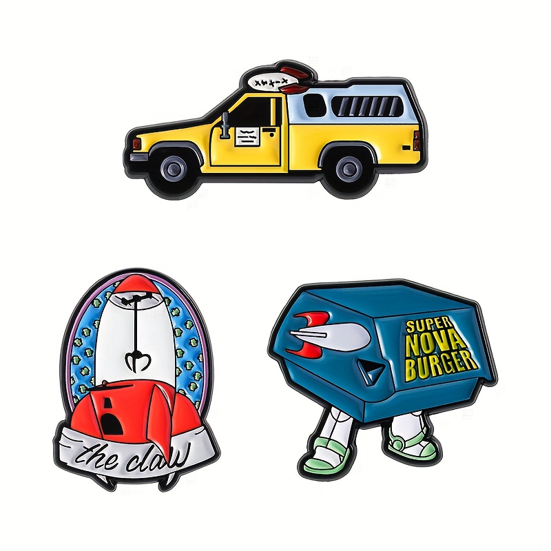 TEMU FLIXBLANY 1-3 piezas Broche de personaje y dibujos animados, para personalización del coche o persona en ropa mochila accesorios broche adorno