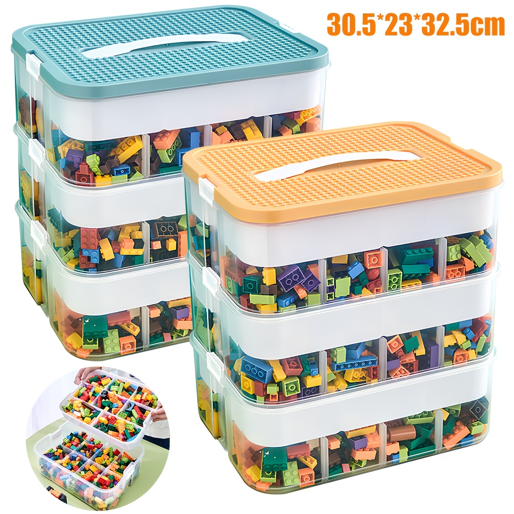 3-Layer Plastic Compartment Open Storage Box for Craft Supplies