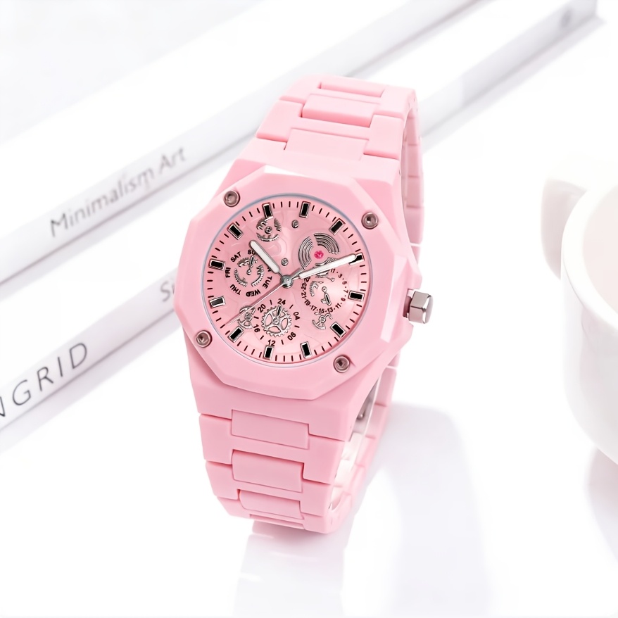 Stylish Elegant Women's Quartz Watch with Round Case