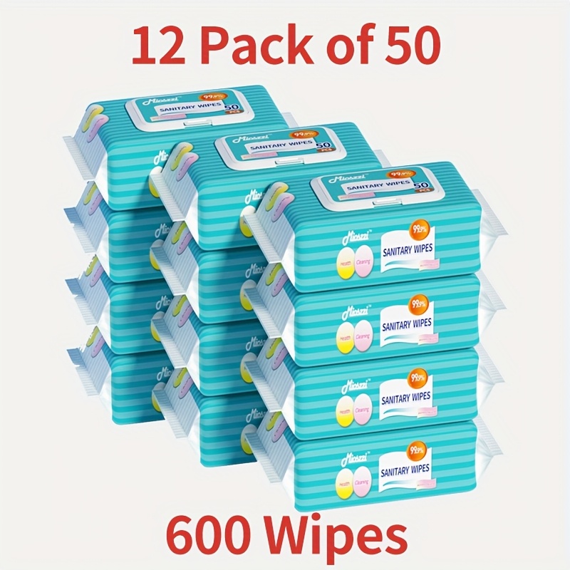 Mioszzi Sanitary Wipes Fragrance-Free Ultra-soft For Hiking Camping Outdoor Sport And Daily Life, Travel Size Non-woven Fabrics Cleaning Wet Wipes-15Pack 750pcs/12Pack 600pcs/6pack 300pcs/3pack 150pcs - Image 7
