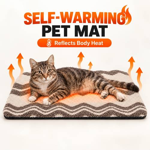 self warming pet mat for cats and dogs cat bed mat dog bed pad thermal pet sleeping mat with reflective heat layer soft sleeping cushion with non slip no electricity required multiple sizes