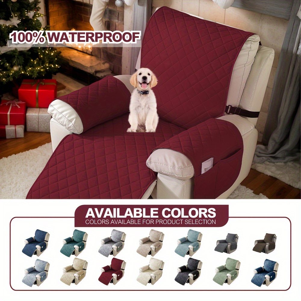 1pc 2024 new warm oversized reclining coverpremium 23in 28in waterproof recliner sofa slipcover pet sofa cover pet cushions   halloween decorations christmas gifts christmas decorations details 1