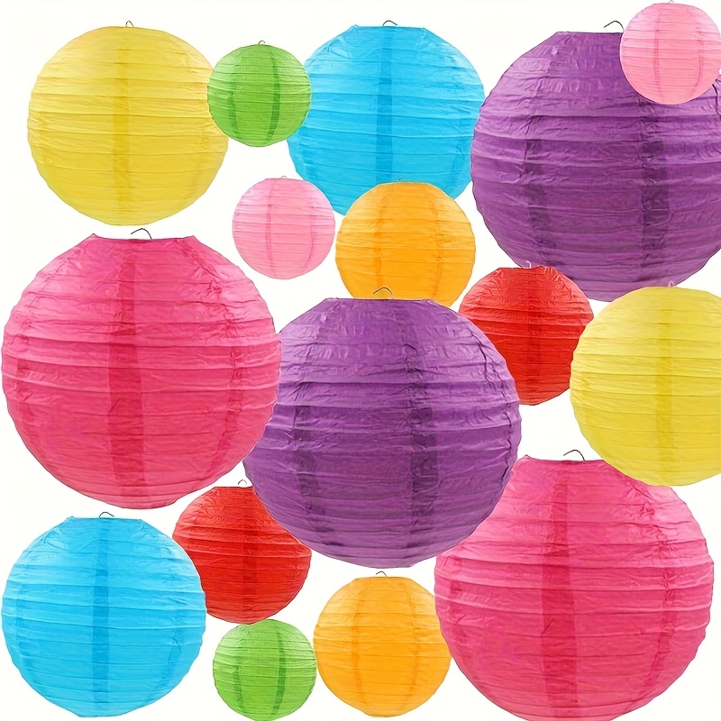32pcs colorful hanging paper lanterns multicolor chinese or   decorative lanterns for parties classrooms weddings and home d cor