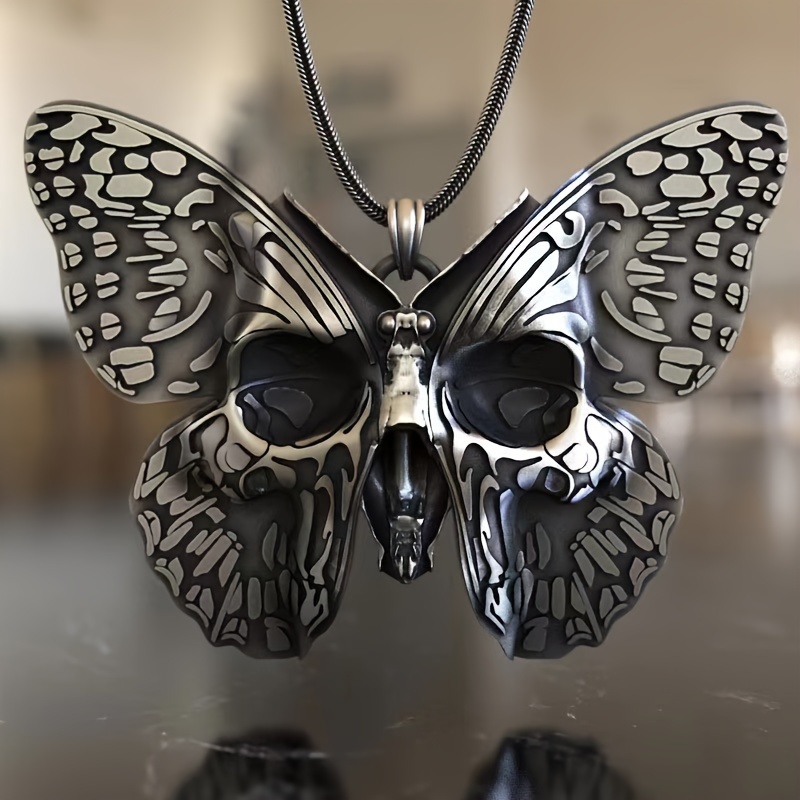 

Butterfly Pendant Necklace, Alloy Creative Accessory For Nature And Gothic Style Enthusiasts, Unique Unisex Jewelry