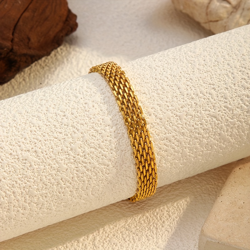 316L Stainless Steel Retro Trendy Metal Chain Bracelet
