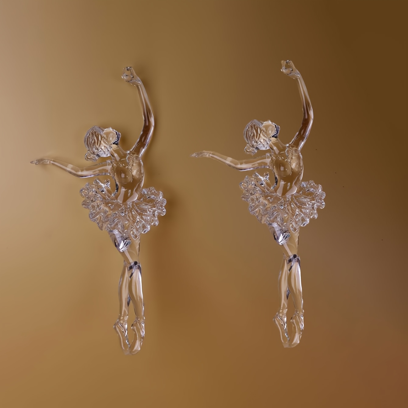 Image of 2pcs Ballet Girl Ornament, Christmas Tree Transparent Pendant Acrylic Angel Decoration Bag Charm Accessory Light Luxury Scene Props Upturned Little Angels Hanging