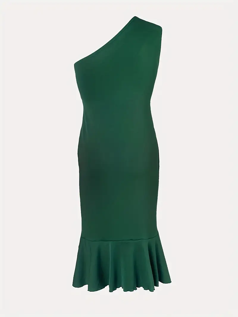 shoulder solid color stylish casual mermaid dress women's - Temu Ghana shoulder solid color stylish casual mermaid dress women's - Temu Ghana