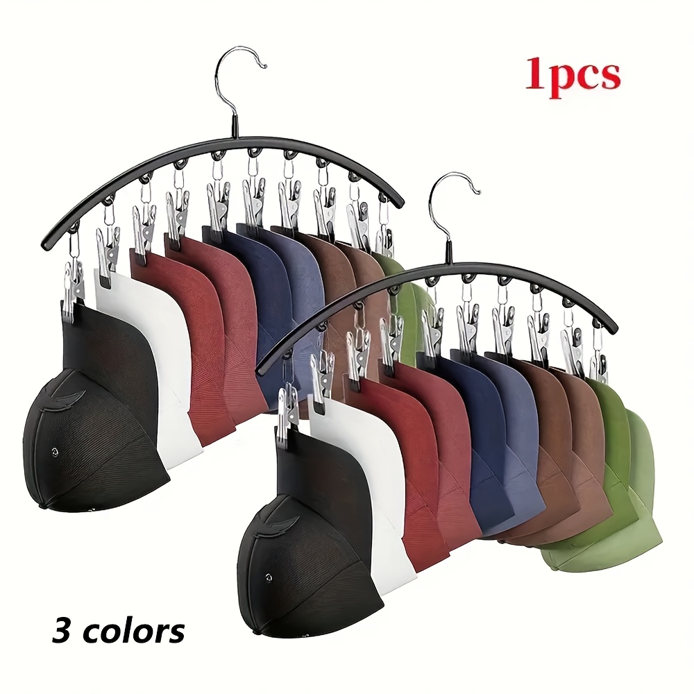 

Hat Hooks For Wardrobes, A Storage Rack For Hats, And A Cap Organizer Suitable For Hooks And Room Closets, Featuring 10 Clips For Baseball Caps, Ideal For Men And Women.