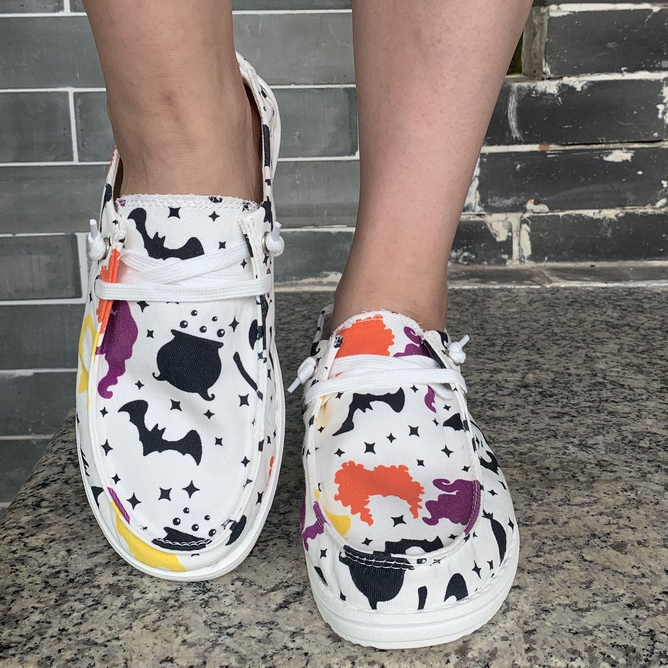 

Women's Canvas Shoes, Colorful Hair Print, Flat Casual Non-slip Sneakers, Comfortable Lightweight Stylish Holiday Footwear
