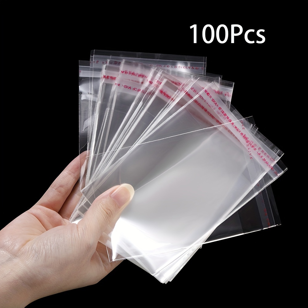 

100pcs Clear Reusable -sealing - For Packaging , Cookies, , Products, Candies, And Jewelry Making