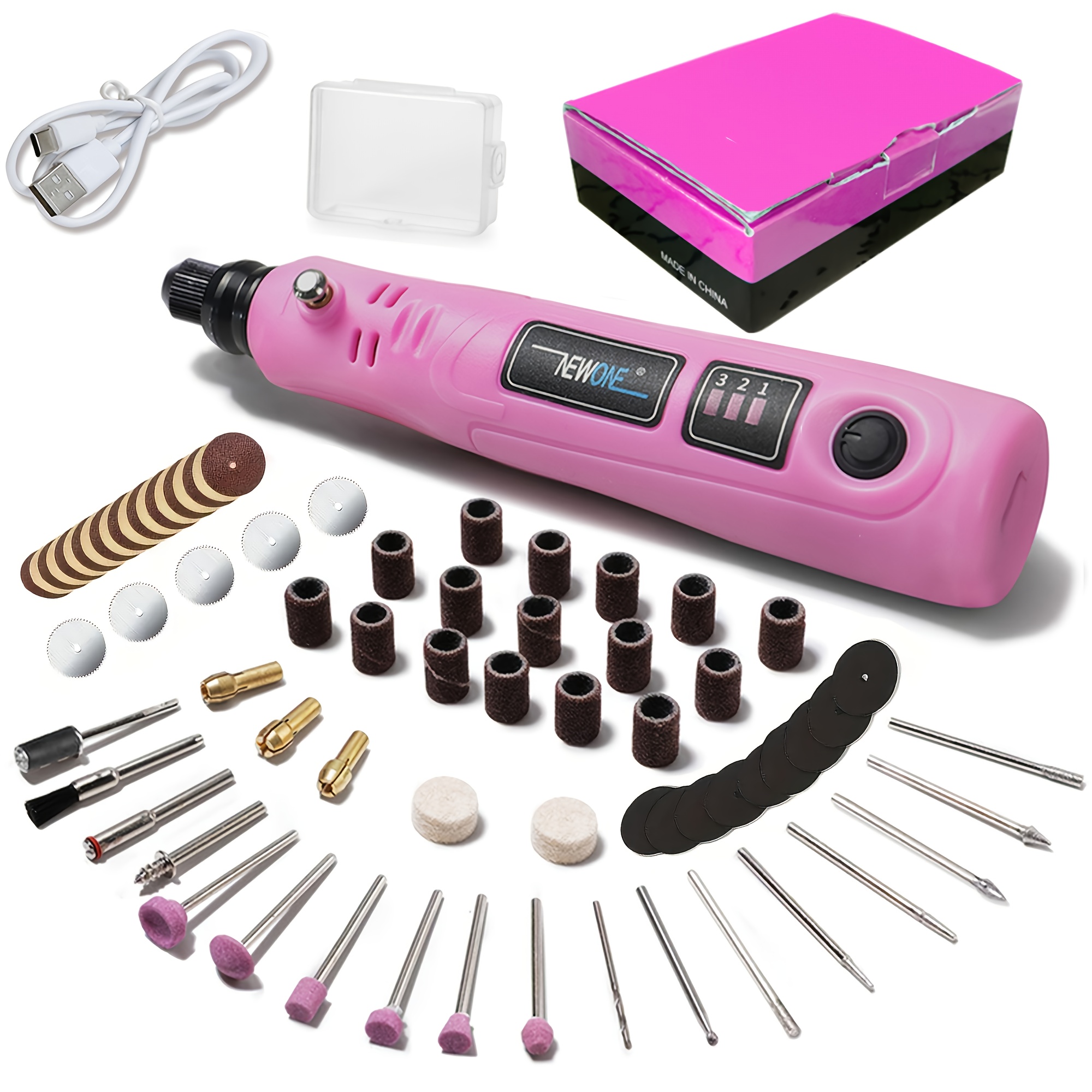 TEMU Mini 86pcs/25pcs/53pcs Set 3.6v Cordless Rotary Tool Kit - Portable Usb Charging, Rotary Tools For Sanding, Polishing, Drilling, Etching,