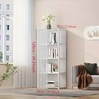 raft de carte din metal alb cu sertare - organizator de depozitare multifuncțional pentru casă, birou sau cameră de studiu, asamblare ușoară, mai multe rafturi și compartimente, ideal pentru cărți, dosare și obiecte decorative, organizare pentru casă | raft de carte modern | raft din metal , organizator de depozitare pentru cărți, raft de cărți