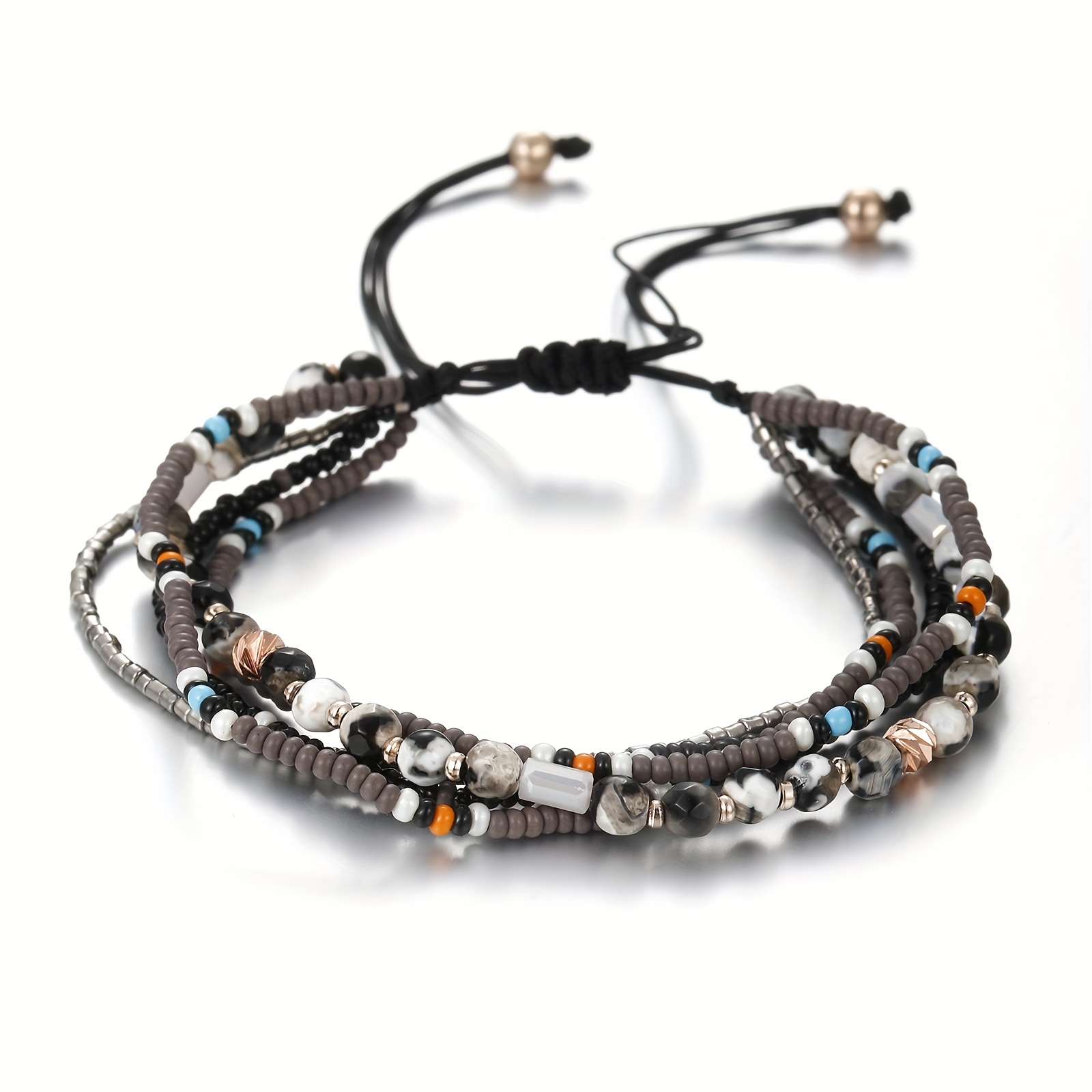Boho Beaded Bracelet Faux Gemstone Vacation Casual Attire