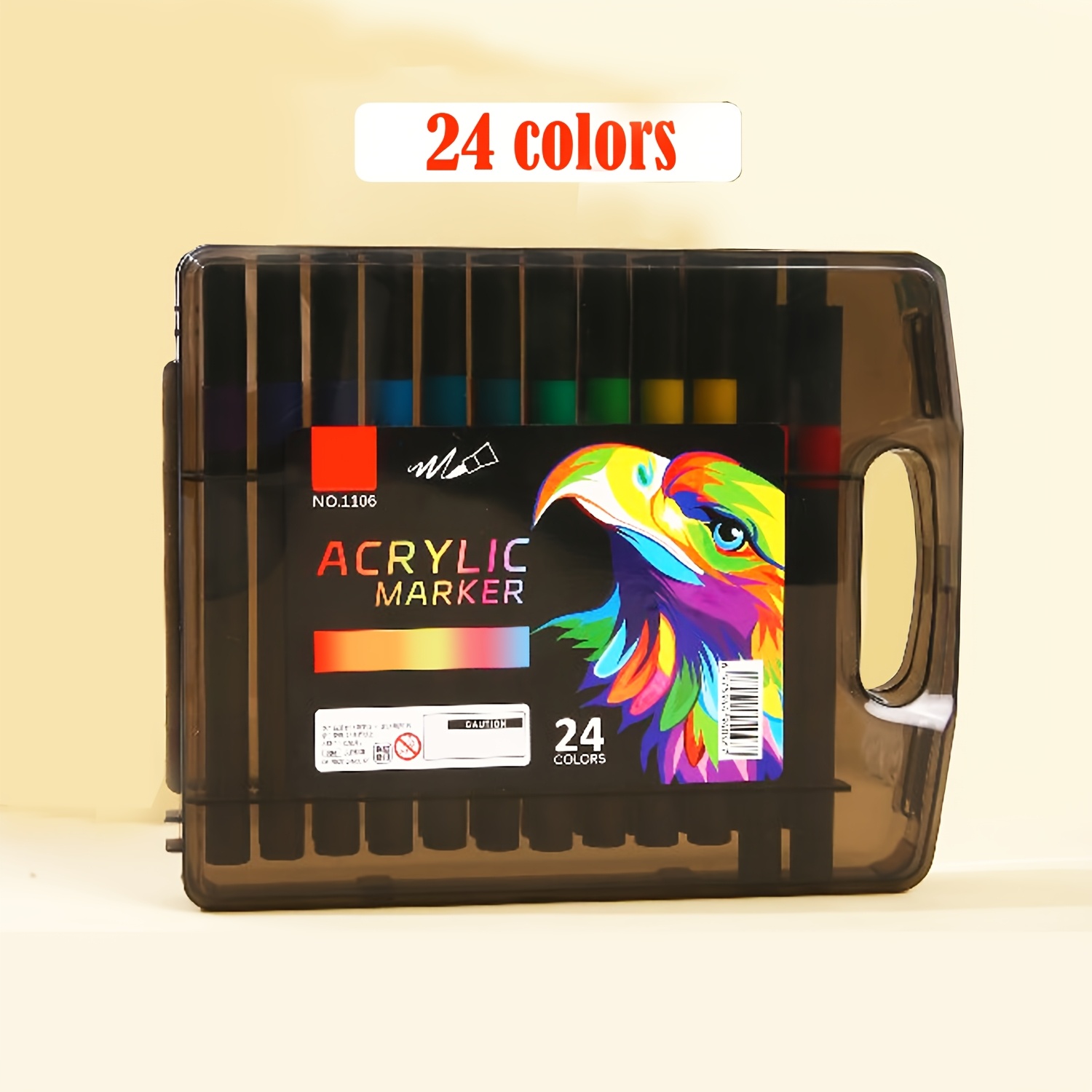 Image of 48/36/24/12 Color Acrylic Paint Pens Tips For Signing And Doodling, Suitable For Professional Use On Scrapbooks, Black Paper, , Ceramics, Glass, Wood, Fabric, Canvas Cups, And Christmas Crafts