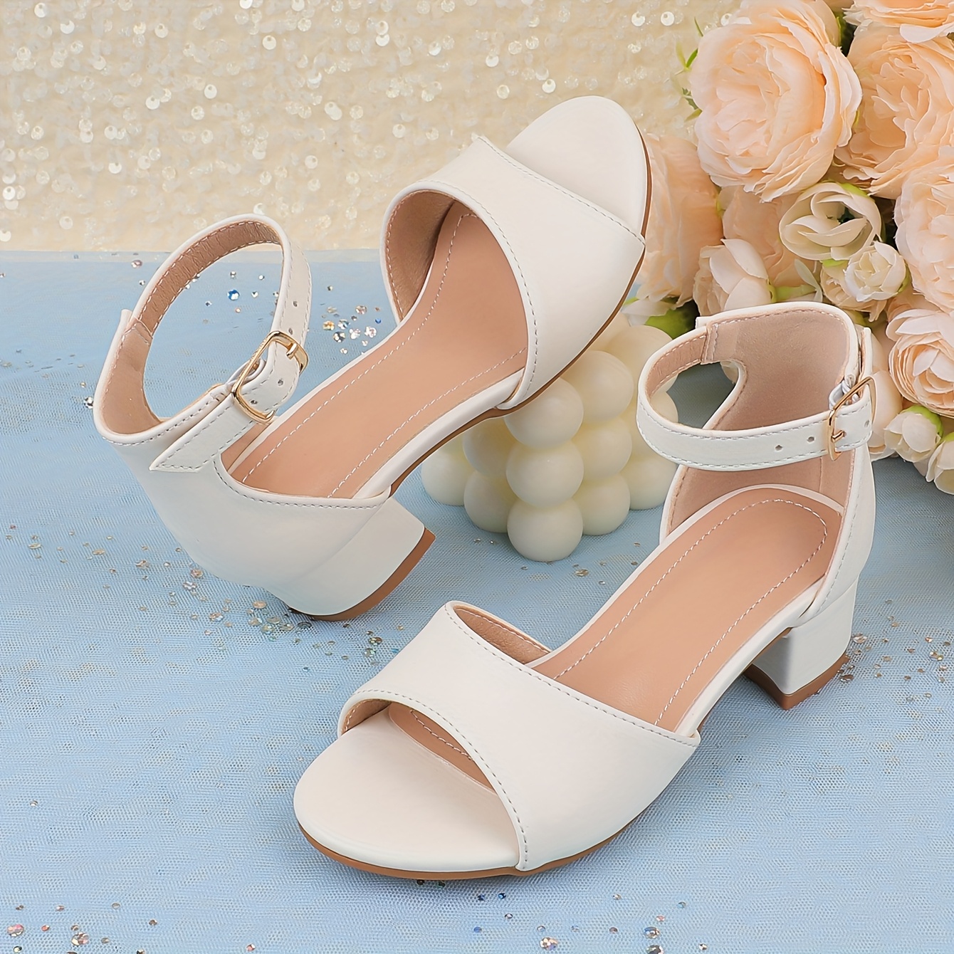 Sandalias Cuerdas Sandalias De TacÃ³n Para NiÃ±a Elegantes