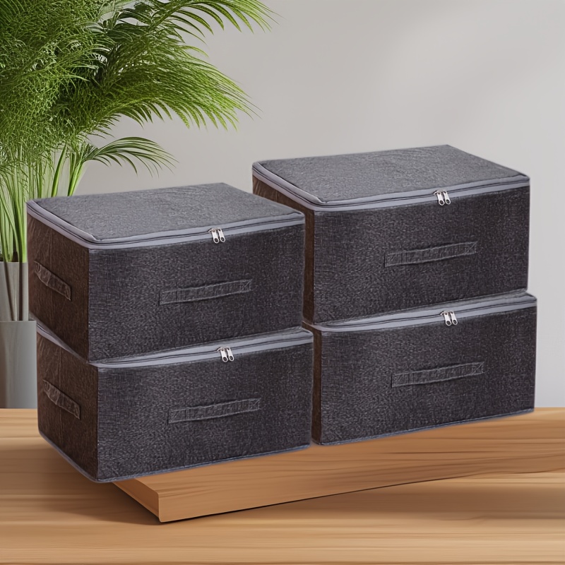ZGV 4pcs Stackable Under-Bed Storage Boxes