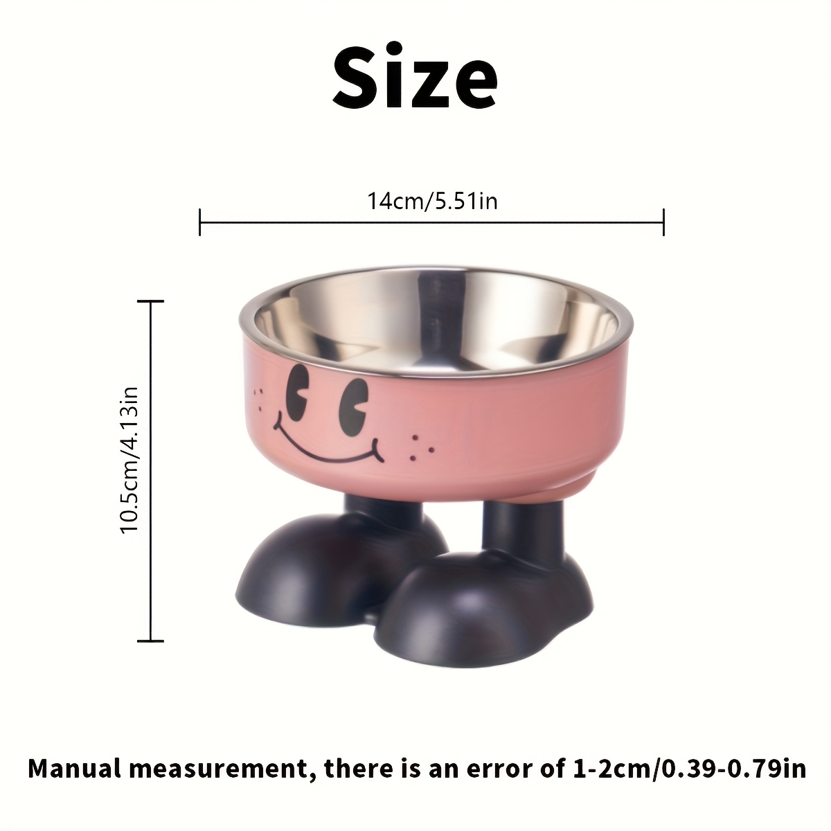 elevated stainless steel pet bowl anti tip non slip high   food and water dish for kittens and puppies Product details 0