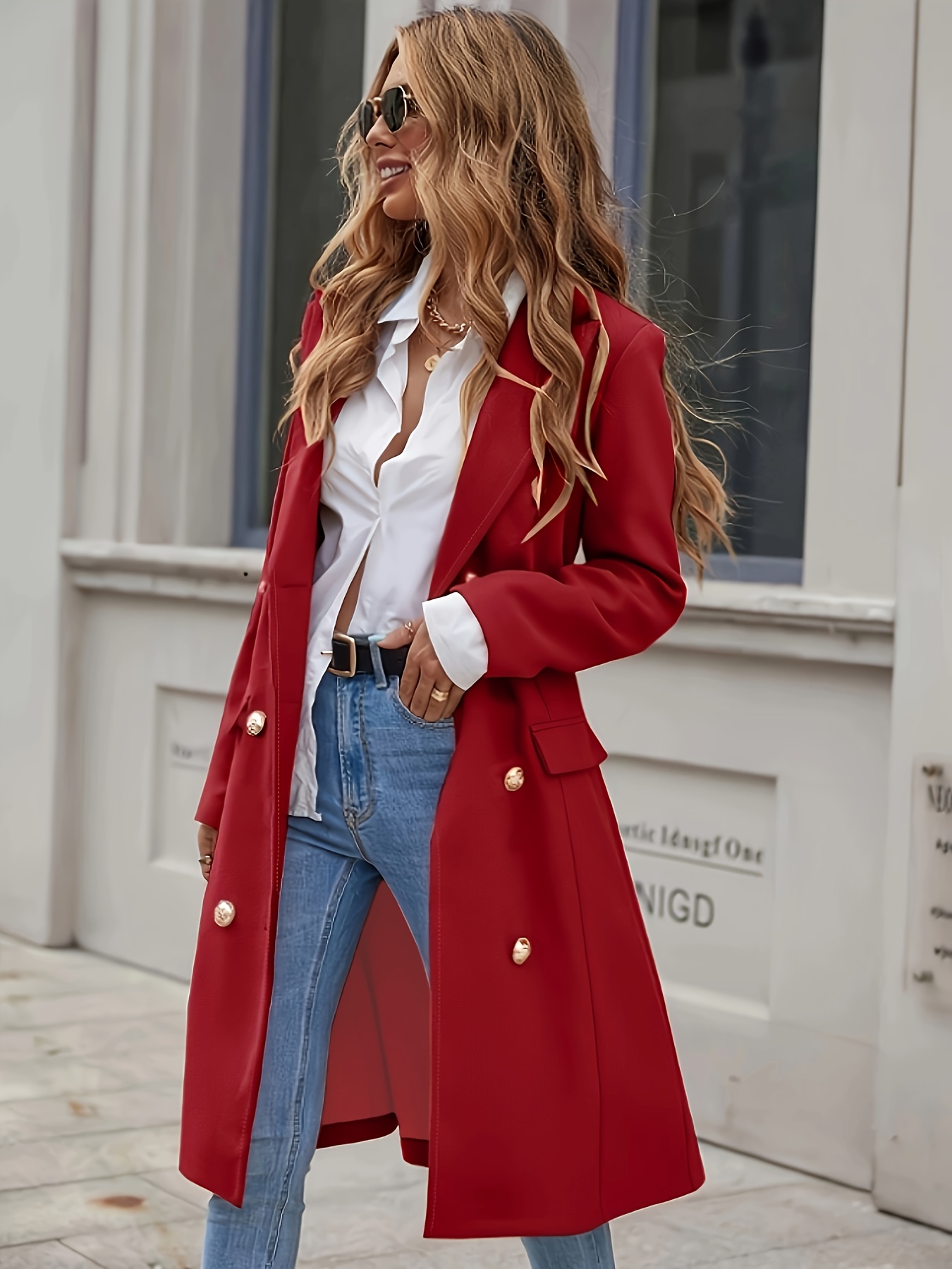 Gabardina Look Abrigo Rojo Mujer Abrigo Rojo Outfit Abrigo Largo