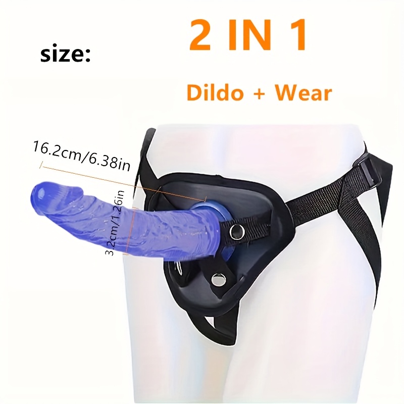 Dildo - 2pcs Wearable Buckle Faux Penis, Realistic Dildo and Underwear Harness, Gay Couple Sex Toys, Women'S Sex Toys, G-Spot Stimulator and Anal Toy, Adult Masturbation Accessories