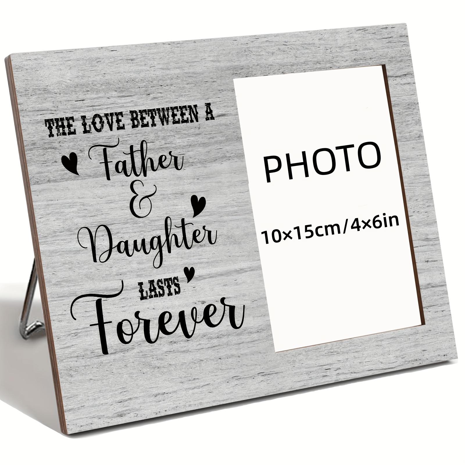 TEMU A Wooden Photo Frame For A Loving Father, Suitable For 3.94x 5.91inch Photos- A Birthday Gift From A Daughter To Her Dad- An Ideal Gift For