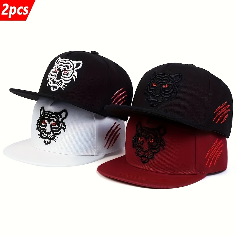 

2pcs Baseball Caps For Men Side Claw Mark Embroidery Snapback Cap Men Hip Hop Hat Outdoor Adjustable Sun Protection Casual Hat Suitable For Spring Autumn Travel Seaside Vacation