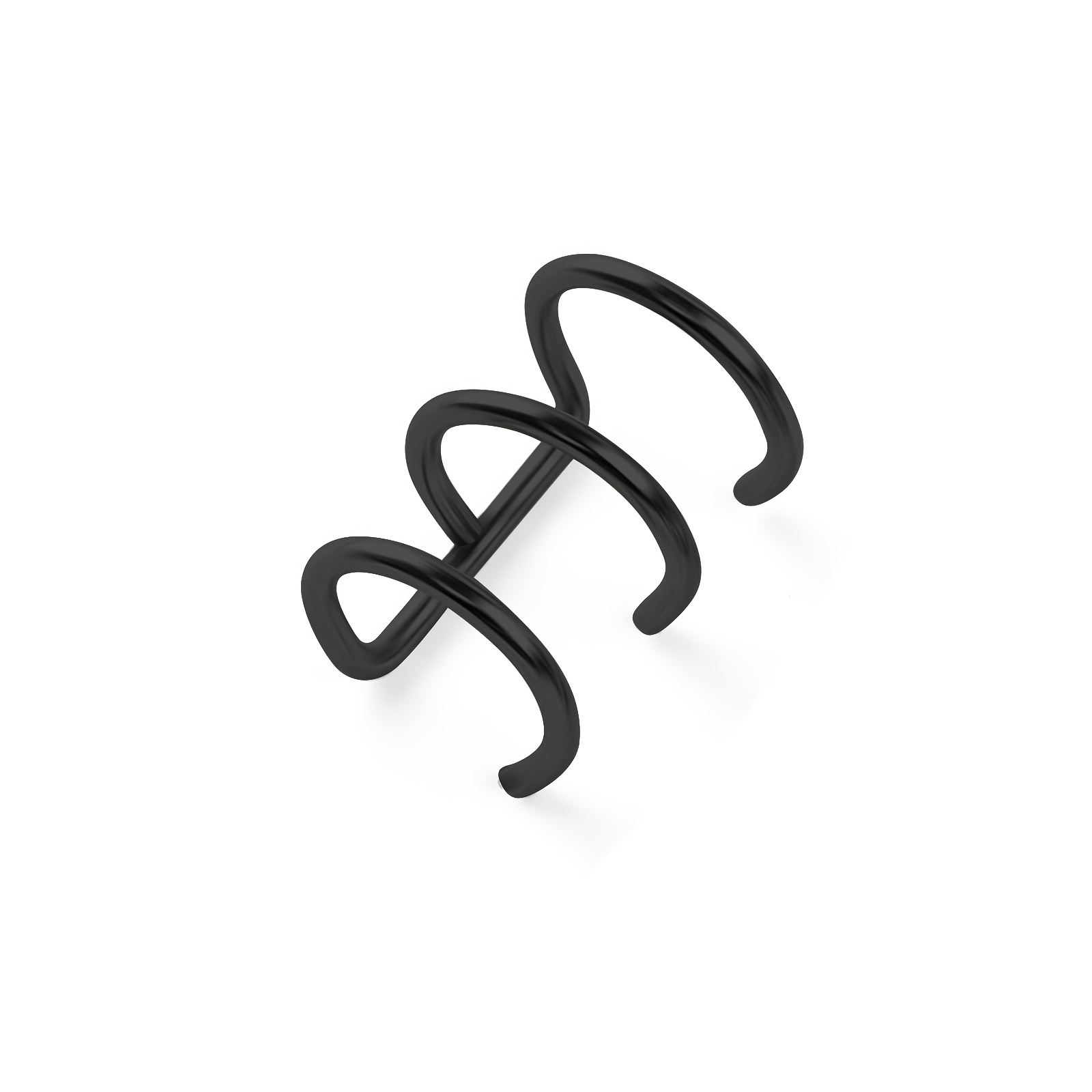 Women's U-Shaped Three-Ring Ear Clip, Adjustable Size