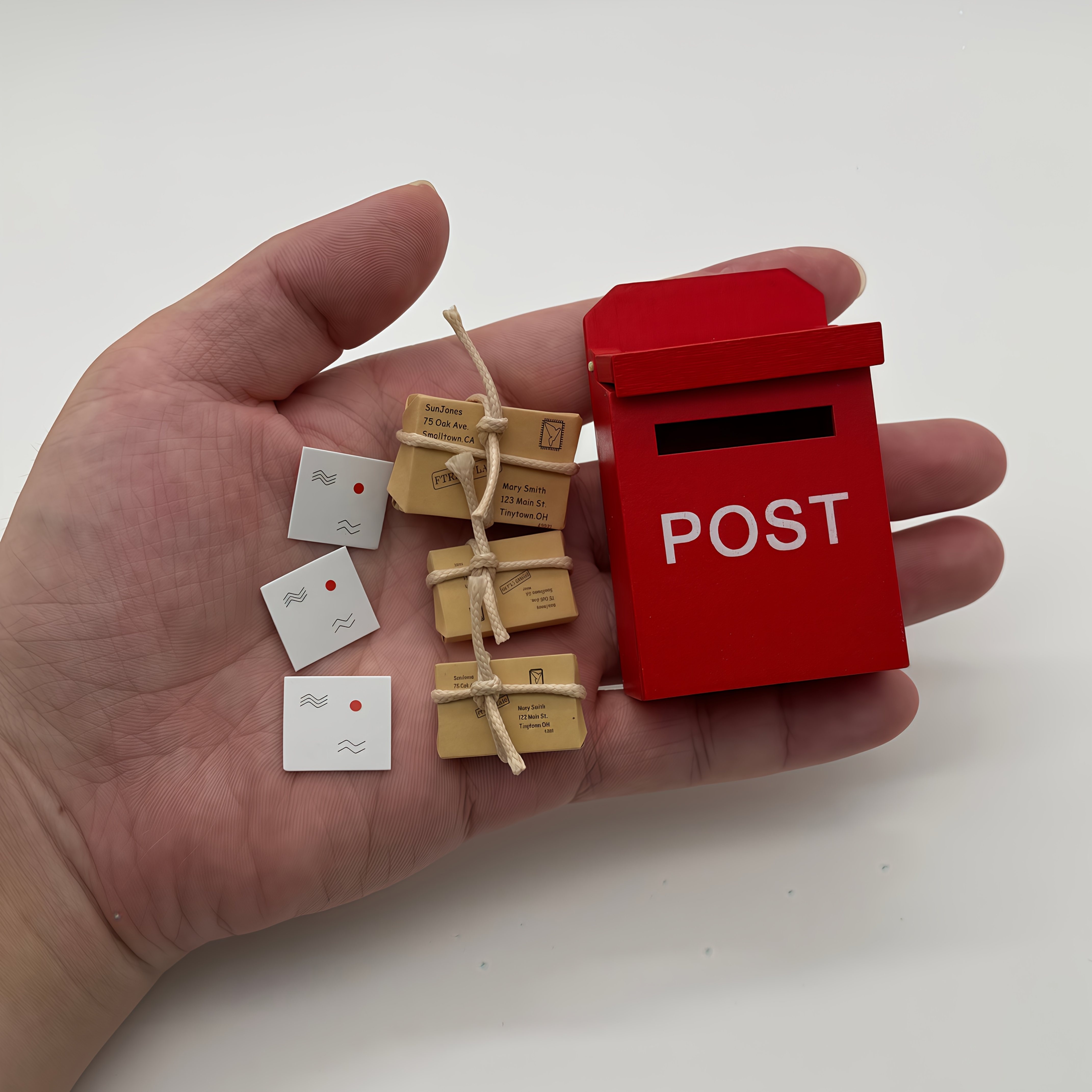 TEMU -top Mailbox Parcel Set, Christmas Doorway Miniature Scene Decoration, Photography Prop, Diy Cottage Decor, The Perfect Christmas Gift