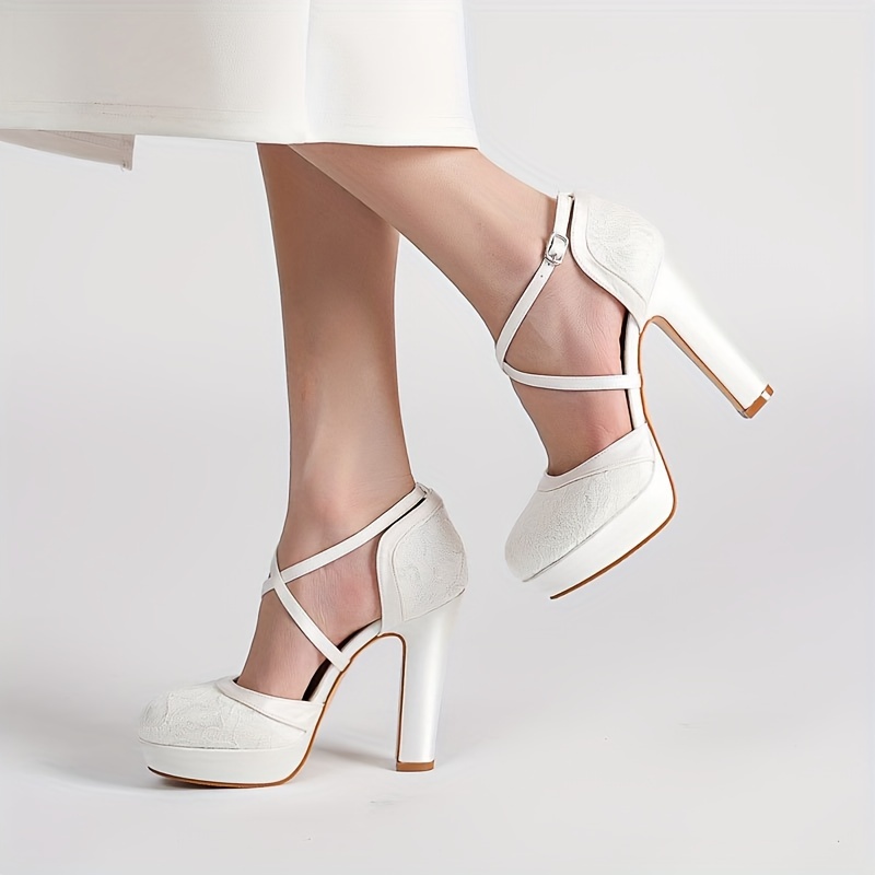 womens european chunky block heel pumps ultra Temu Norway