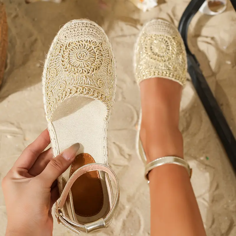 women s summer espadrille sandals closed toe ankle strap details 9