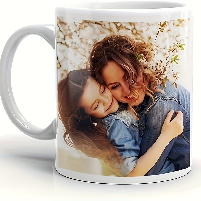 

1pc, Custom Photo Ceramic Mug, Personalized Diy Design, 3.2in Diameter, 3.8in Height, Ideal For Gift, Tea Or Coffee Cup, Durable Print
