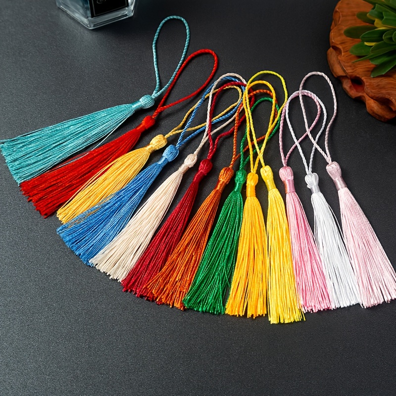 

50pcs Random Color Antique Style Tassel Tassel Chinese Knot Bookmark Small Spike Sachet Pendant Tassel Tassel For Fan