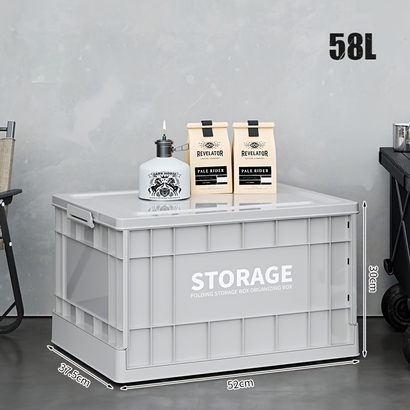 TEMU Organize Outdoor Camping, Home Items, Kitchen Supplies, Clothing, Toys, Tools, Studio Items, With Cover, Dustproof, With Wheels, Foldable,