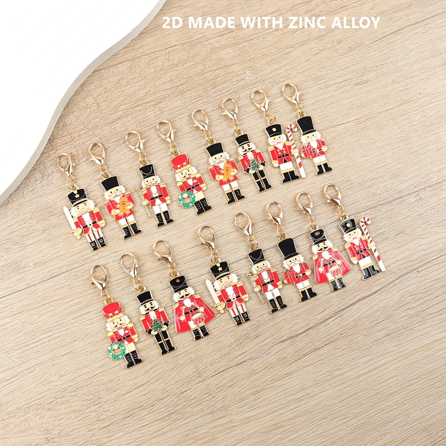 TEMU Porte-clés de Noël 8/16 pièces pour Femme, Pendentif avec Fermoir et Anneau de Clé, Breloque Mignonne pour Sac, Ornement Suspendu, Ajouts de