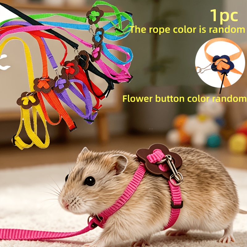 TEMU 1pc Correa de Color Aleatorio para Mascotas, Adecuada para Pequeños Roedores, para Actividades al Aire Libre, Colores