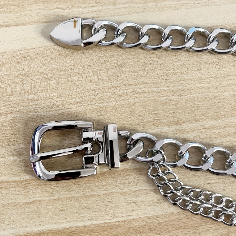 Women'S Punk Metal Chain Waist Belt Adjustable Adjustable Waist Chain  with Metallic Clasp, Casual Formal Wear for Night Out, Sports, Festive