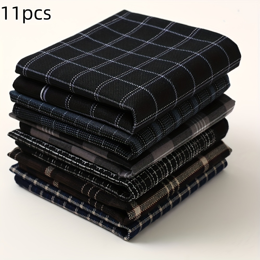 Image of Men's 100% Cotton Handkerchief - Elegant Design, Soft Absorbent & Breathable For Wedding, Outdoor, Formal Events - Options, Father's Day Gift, Unisex