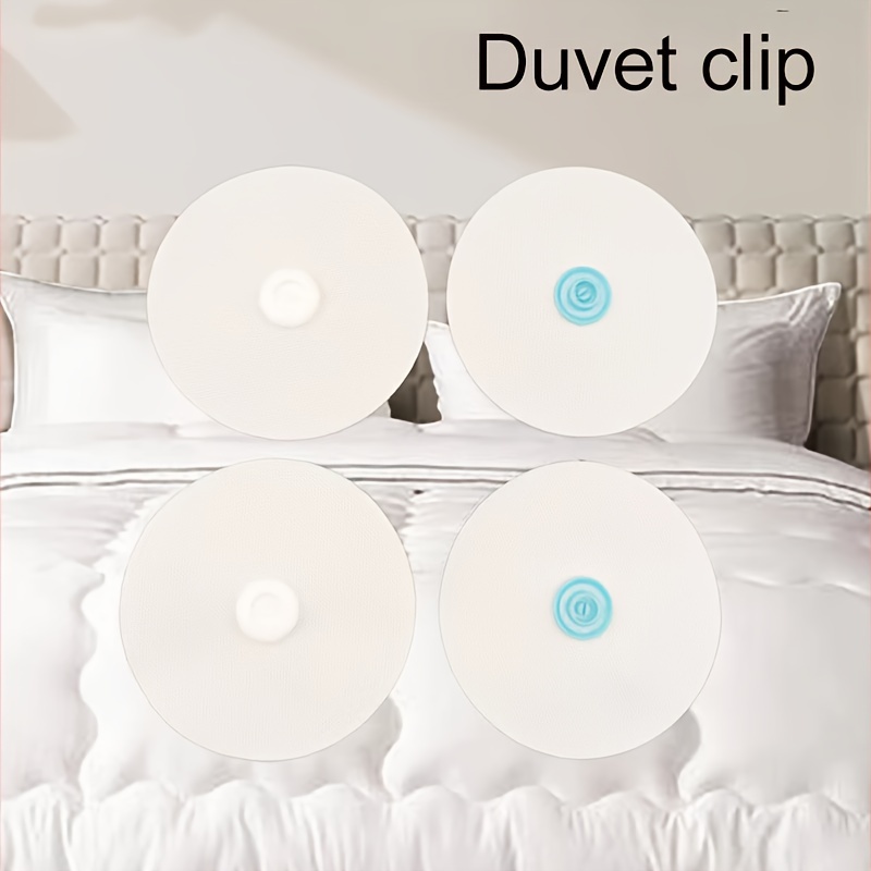 

16-pack White Polypropylene Duvet Clips, Fixed Sheet Grips, & Install, , Spot-, No Moving Required